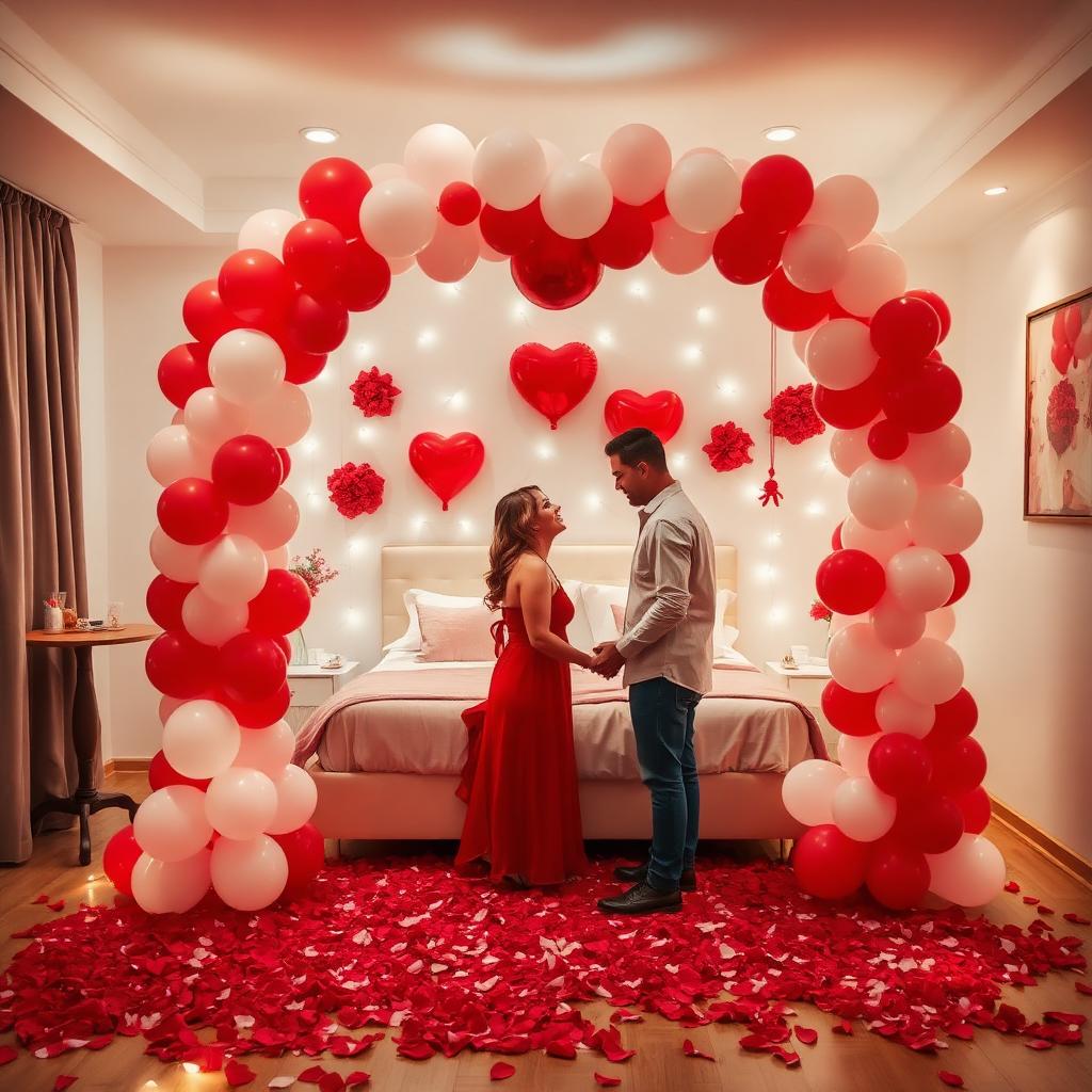 Couple Surprise balloon decor