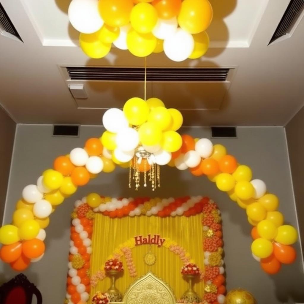 Haldi balloon decor