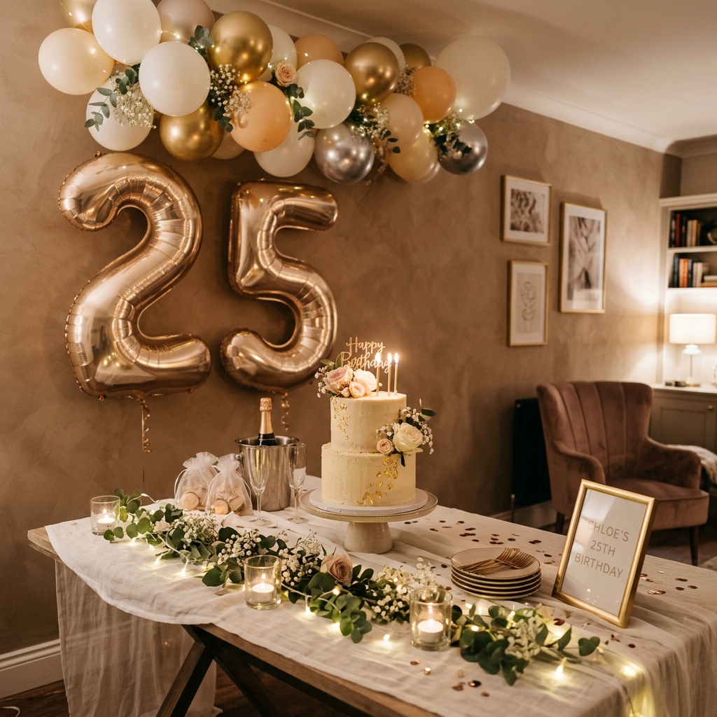 Number balloons & cake corners