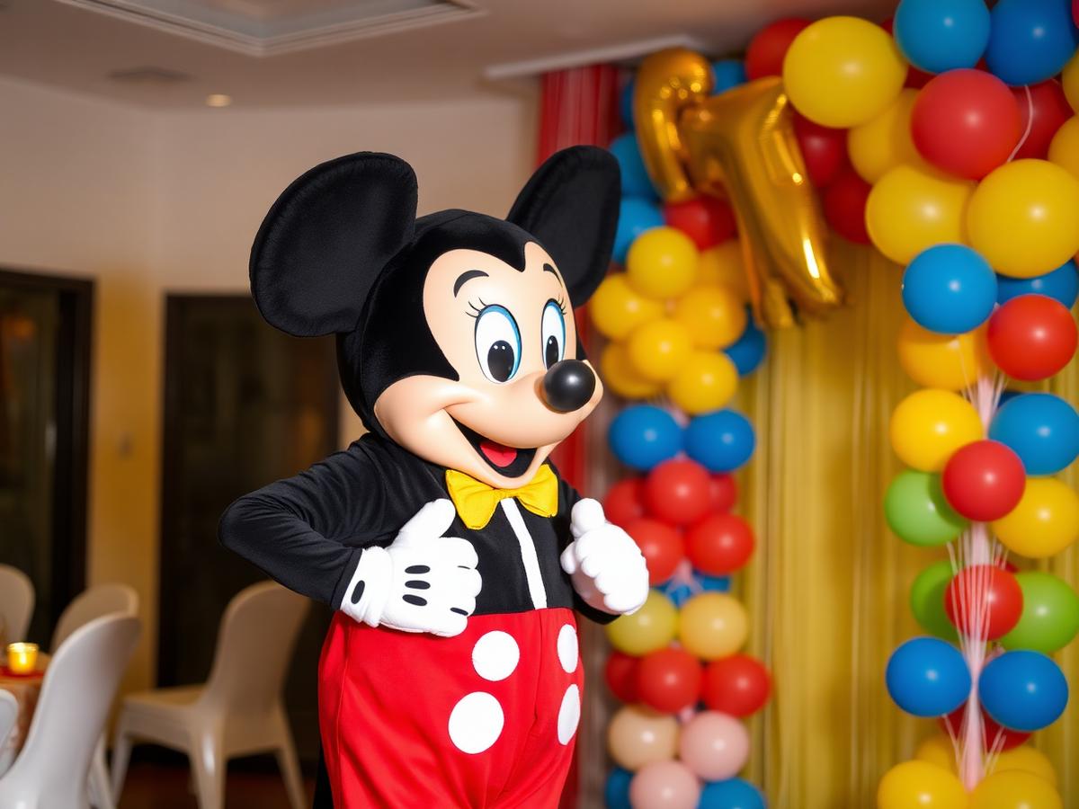 Mickey Mouse Mascot Party Walk-in Celebration